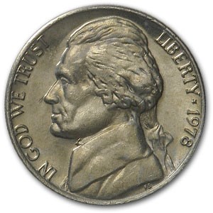 1978 Jefferson Nickel BU 1978 Jefferson Nickel BU